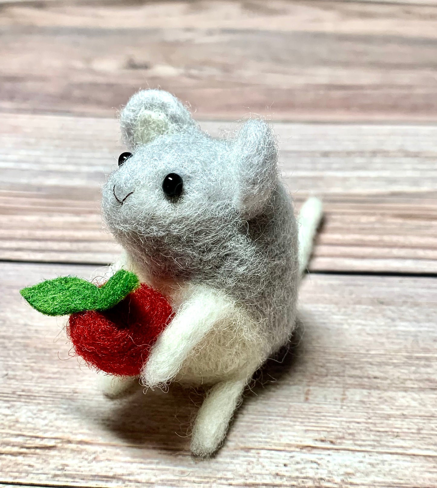 Mouse Needle Felting Kit, DIY Ornament Craft Kit for Beginner