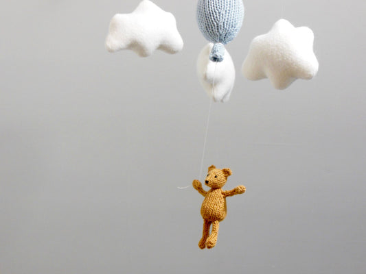 Bear, Balloon, and Clouds Mobile