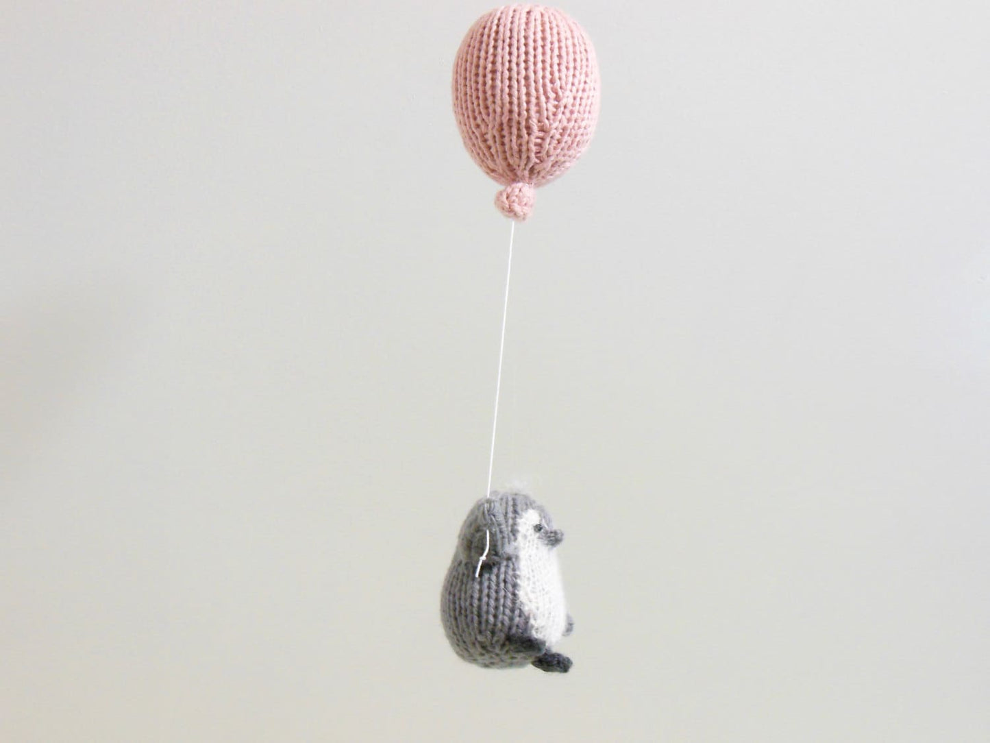 Penguin Flying Away with Balloon Mobile
