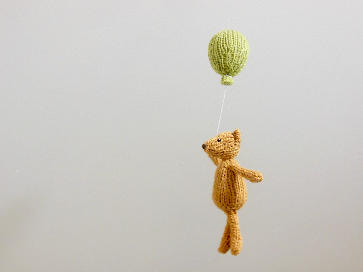 Toffee Bear Holding Balloon Mobile