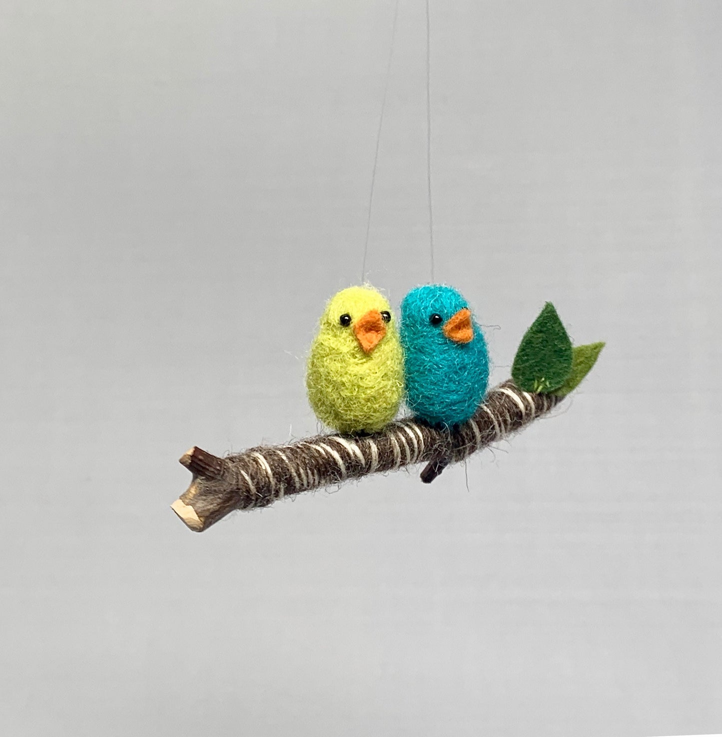 Blue Bird Needle Felted Ornament, Blue Bird Christmas Ornament