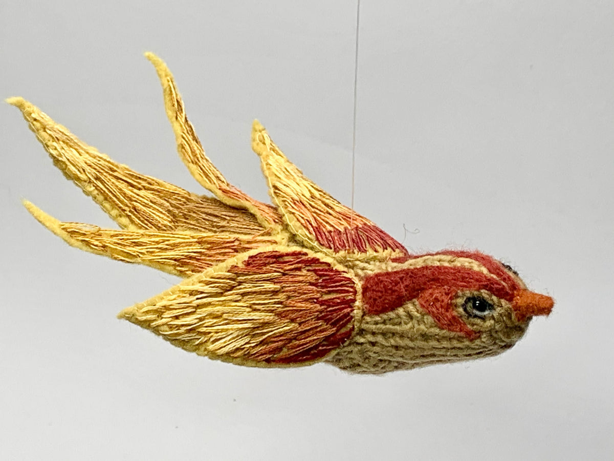 Knit and Embroidered Bird