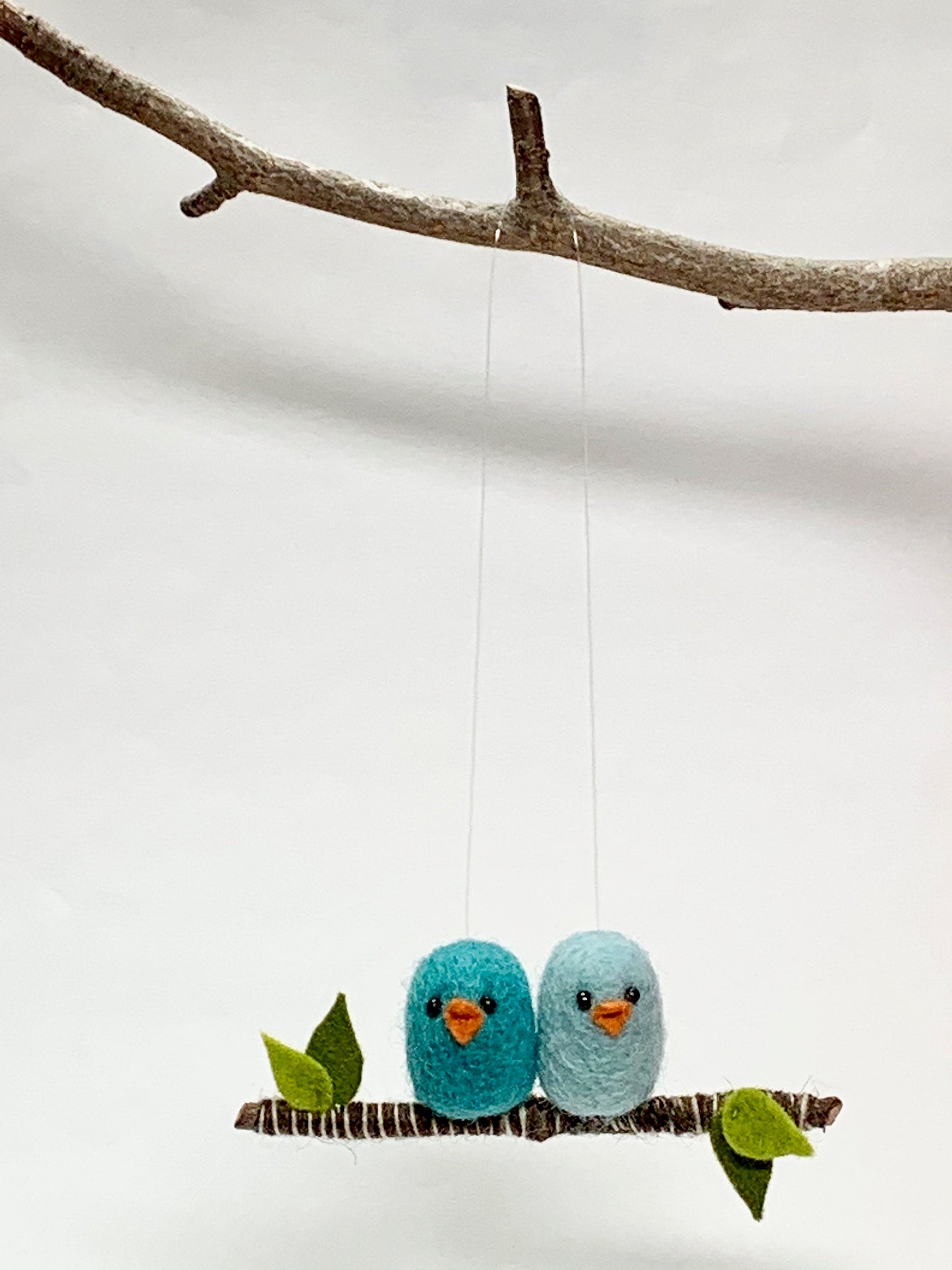 Blue Bird Needle Felted Ornament, Blue Bird Christmas Ornament