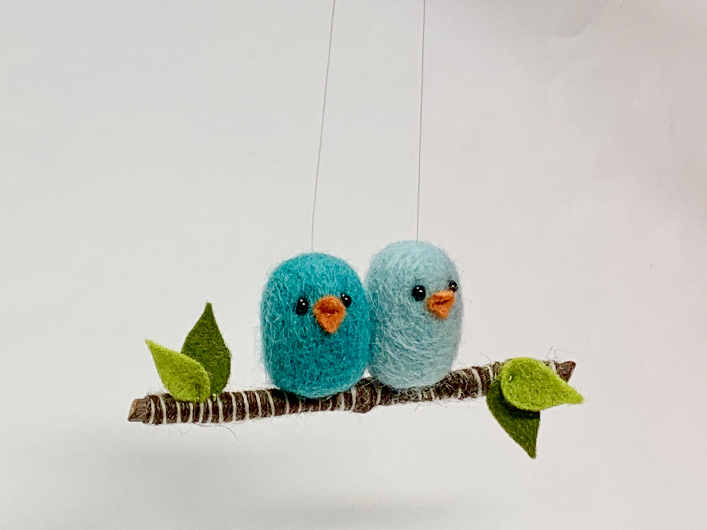 Blue Bird Needle Felted Ornament, Blue Bird Christmas Ornament