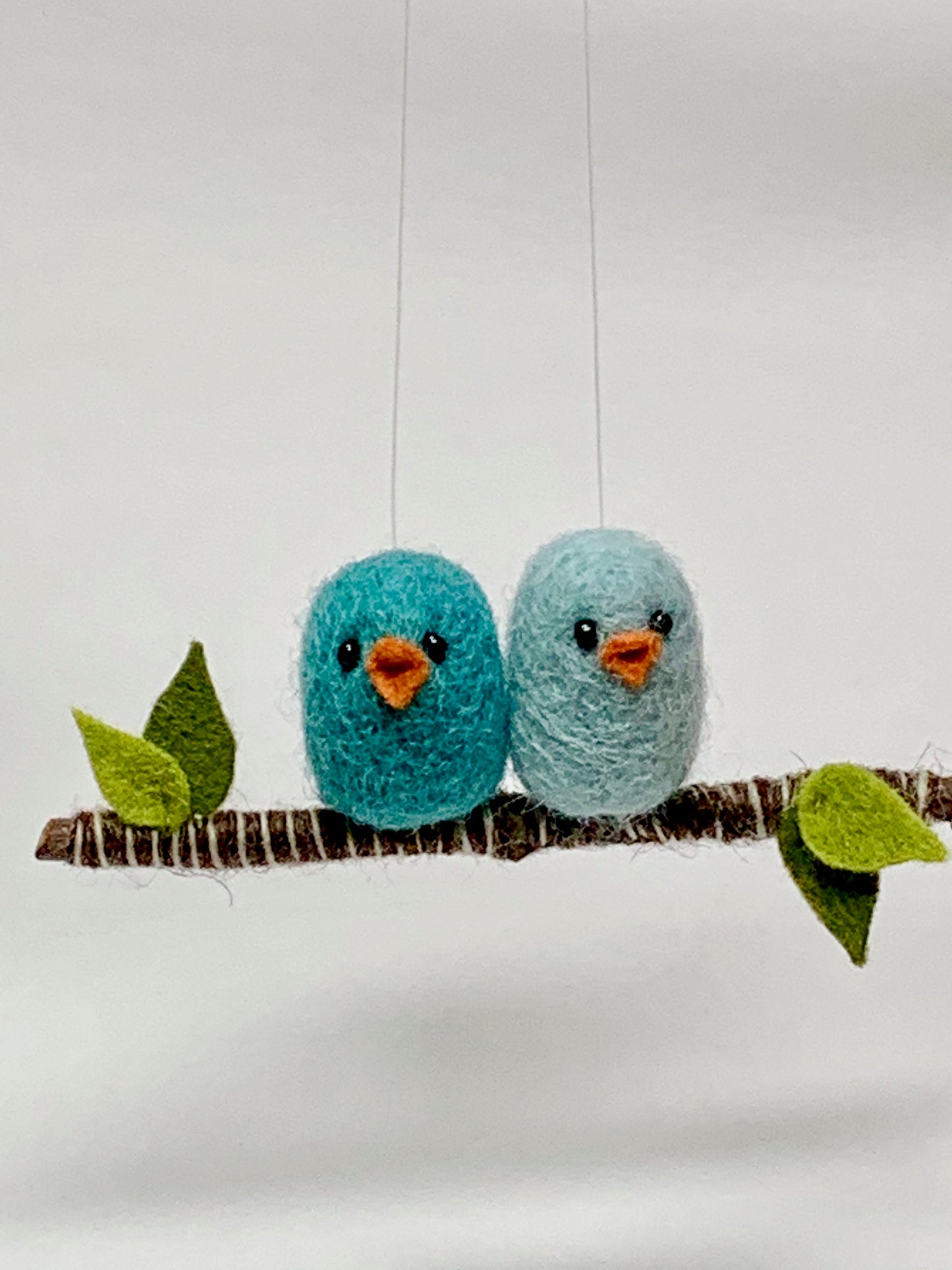 Blue Bird Needle Felted Ornament, Blue Bird Christmas Ornament