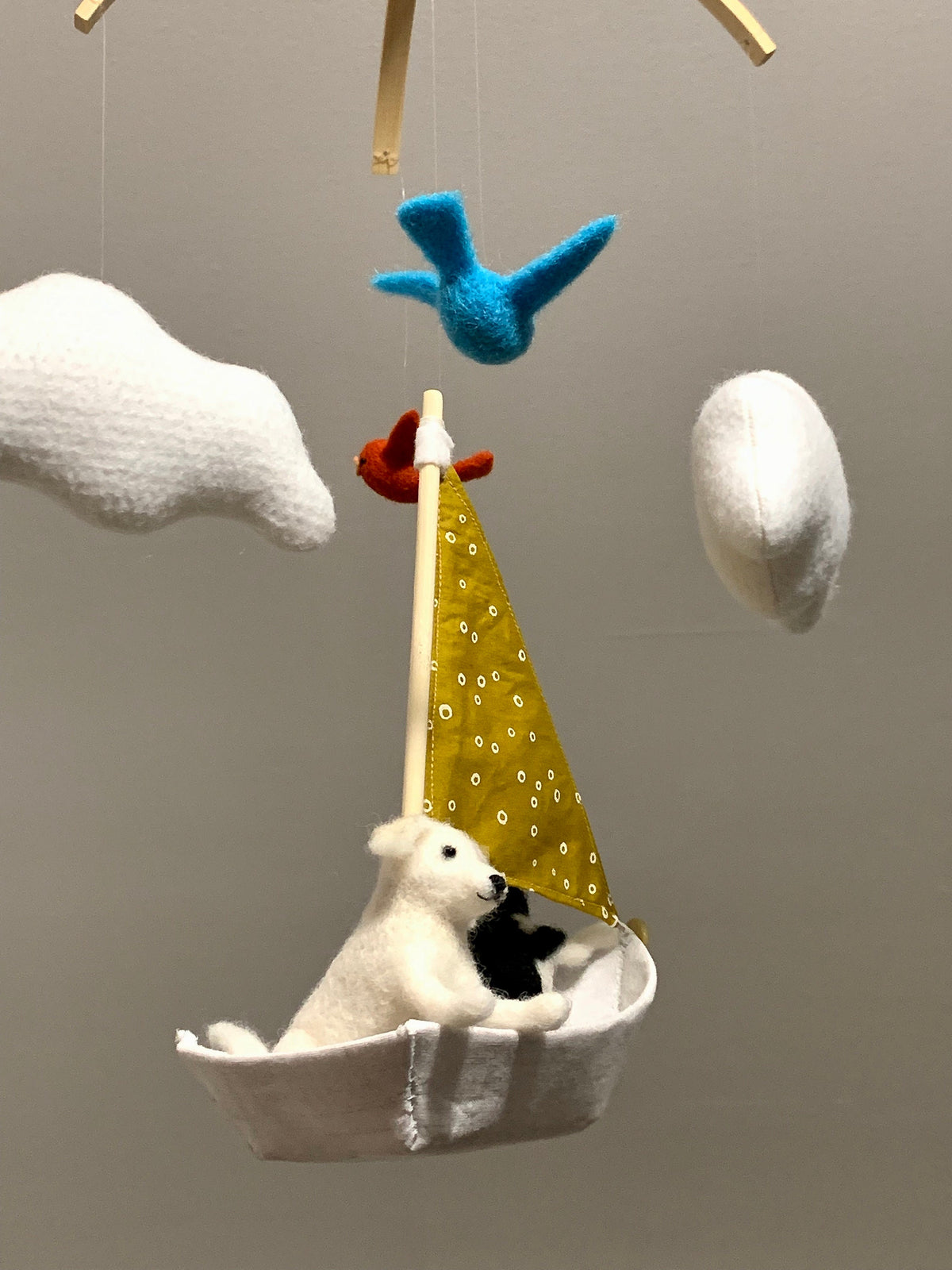 Sailboat Mobile - Dog and Cat Nursery Mobile