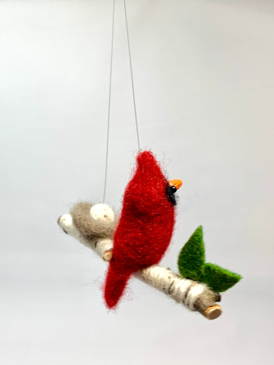 Cardinal with Nest Ornament