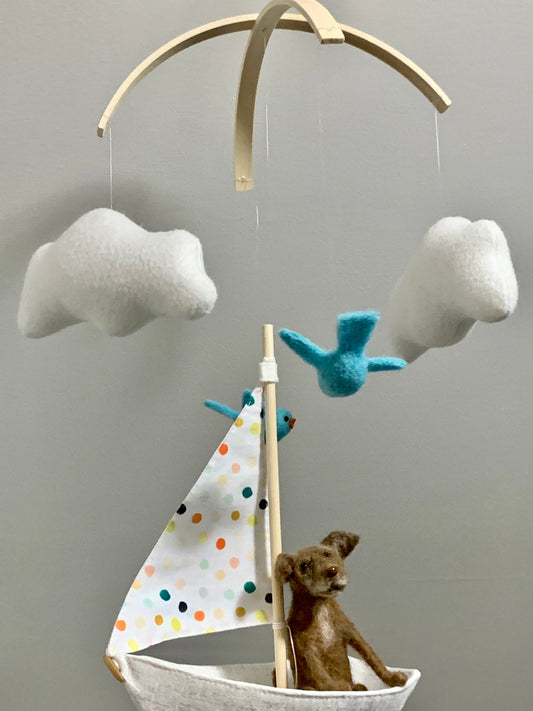 Pet Portrait Sailboat Mobile