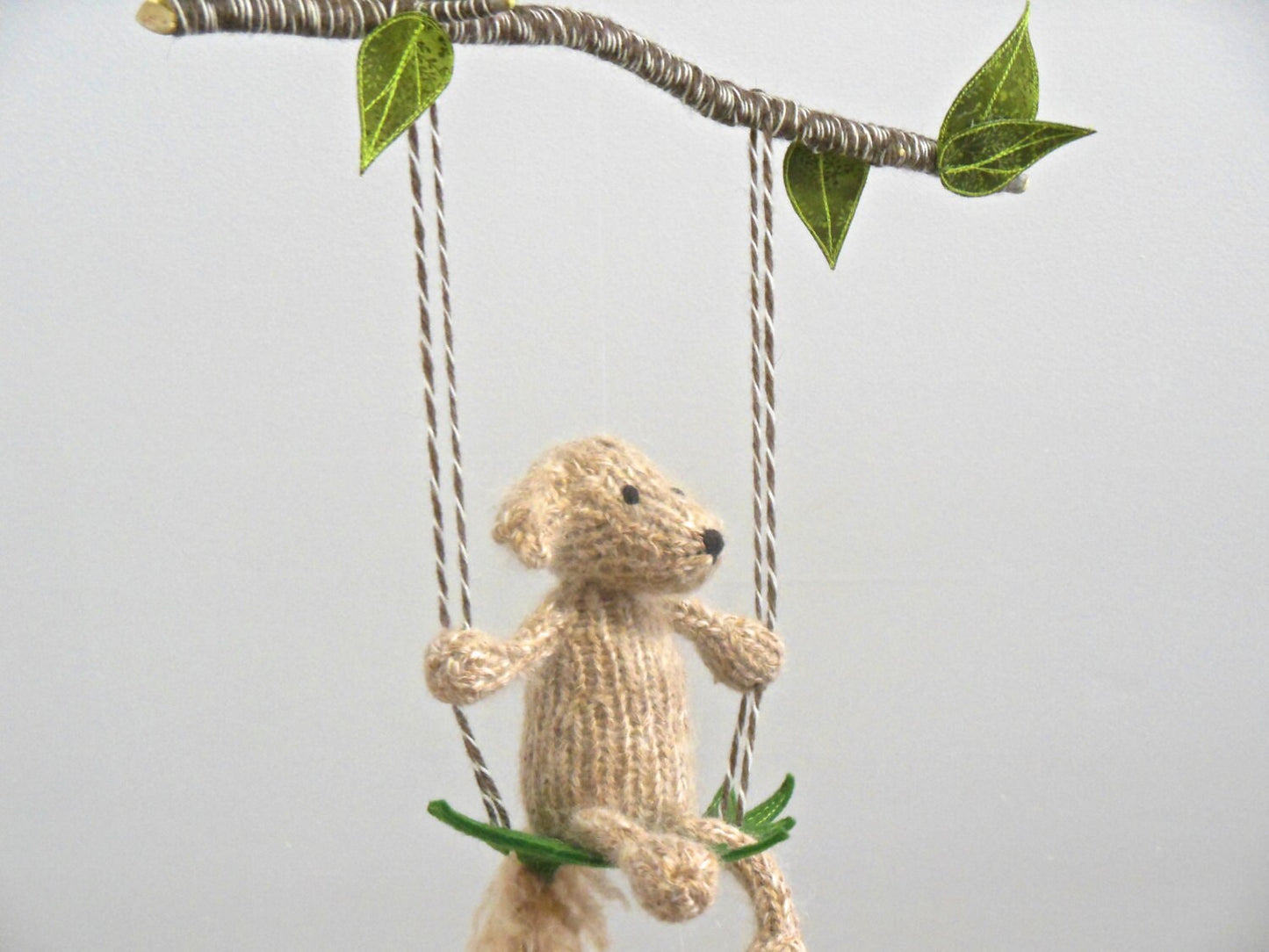 Golden Retriever on a Leaf Swing Mobile