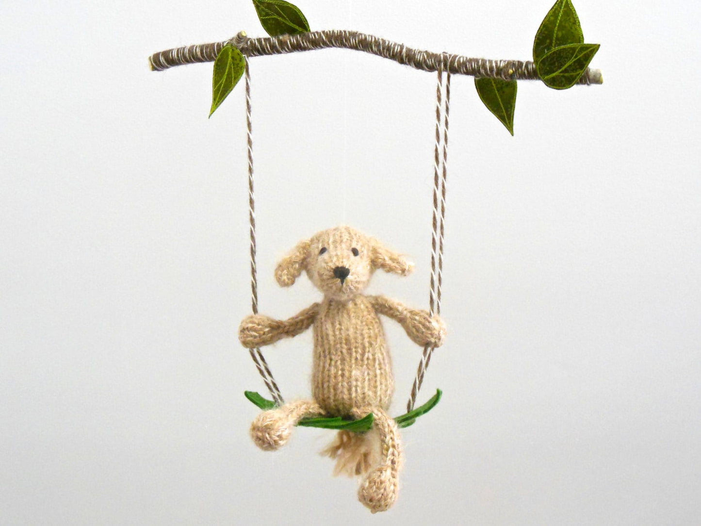 Golden Retriever on a Leaf Swing Mobile