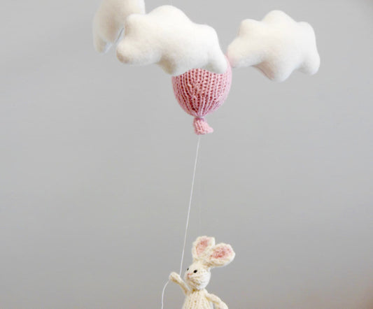 Bunny and Balloon Hoop Mobile