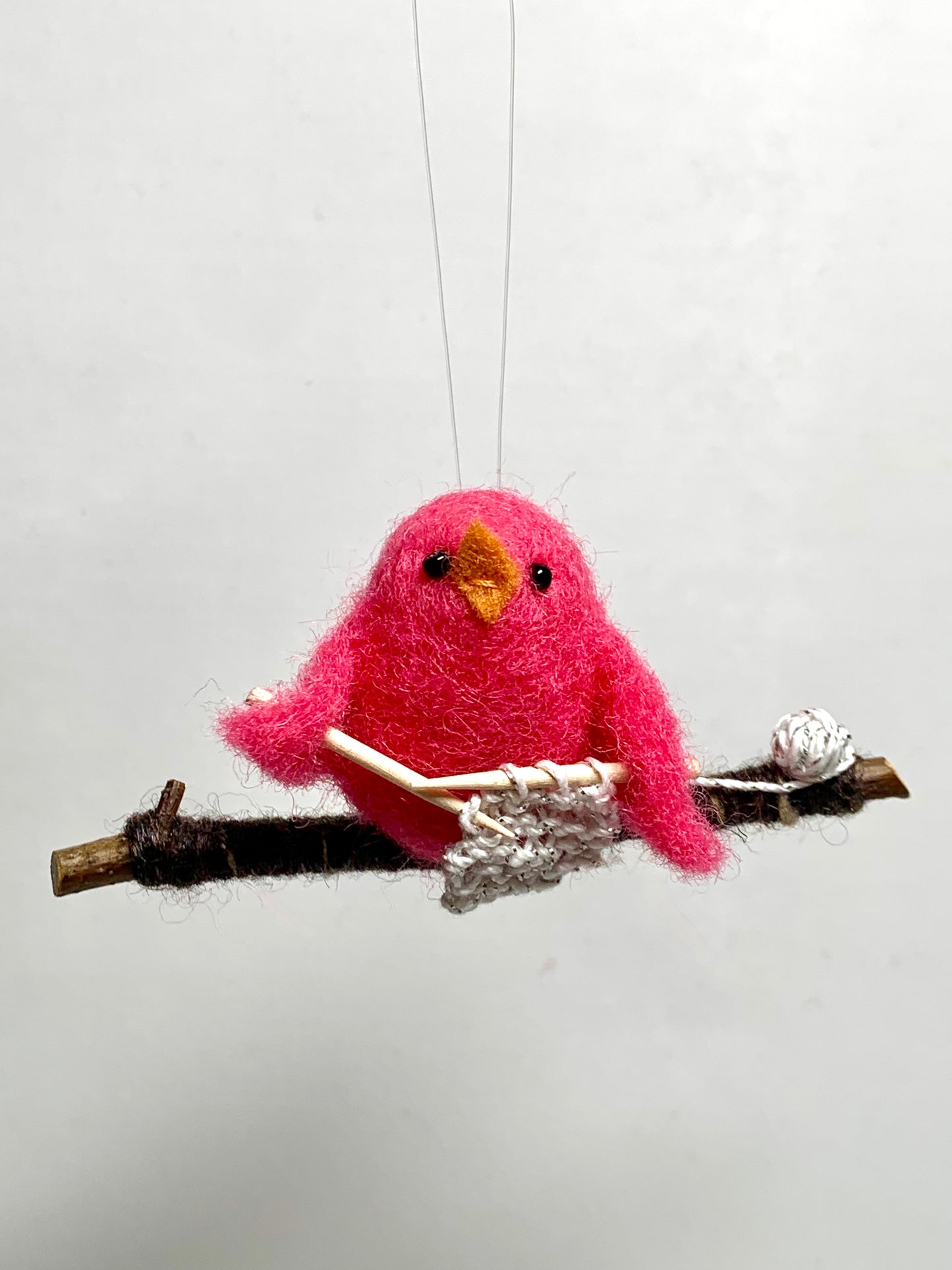 Knitting Bird Ornament