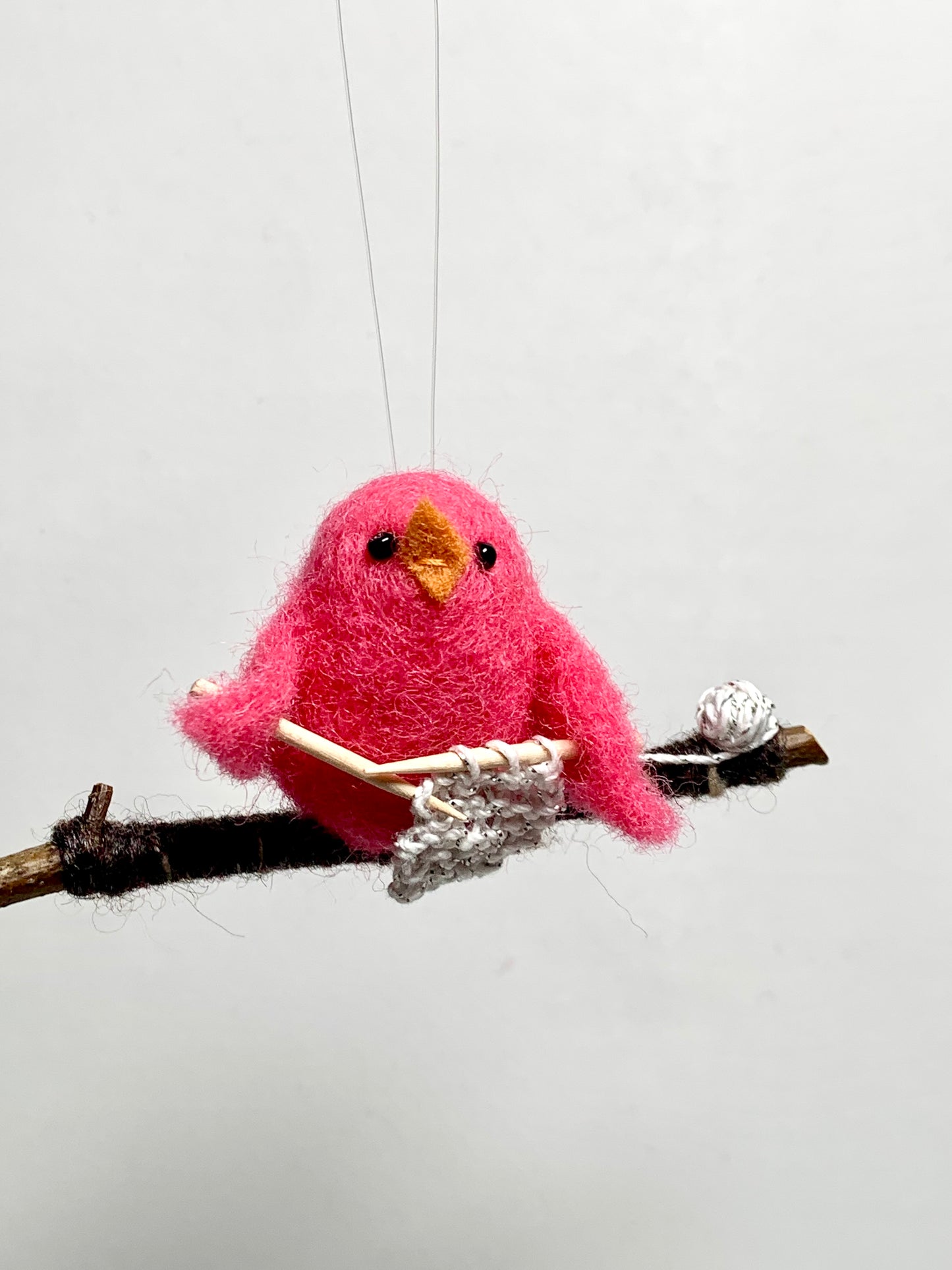 Knitting Bird Ornament