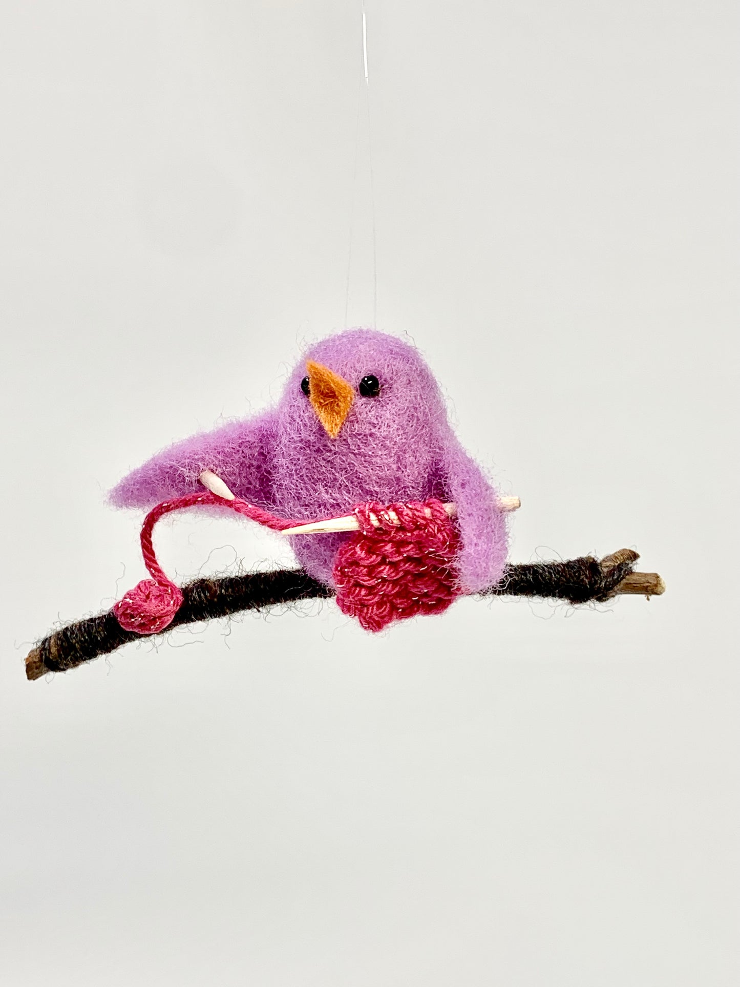 Knitting Bird Ornament
