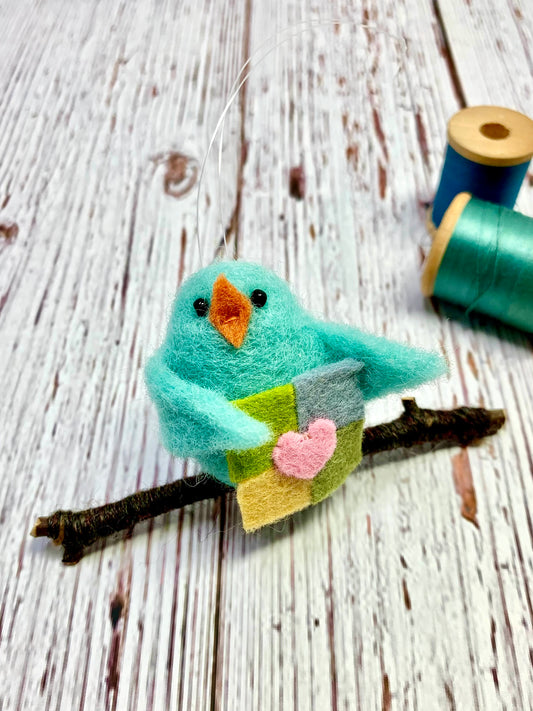 Quilting Bird Ornament