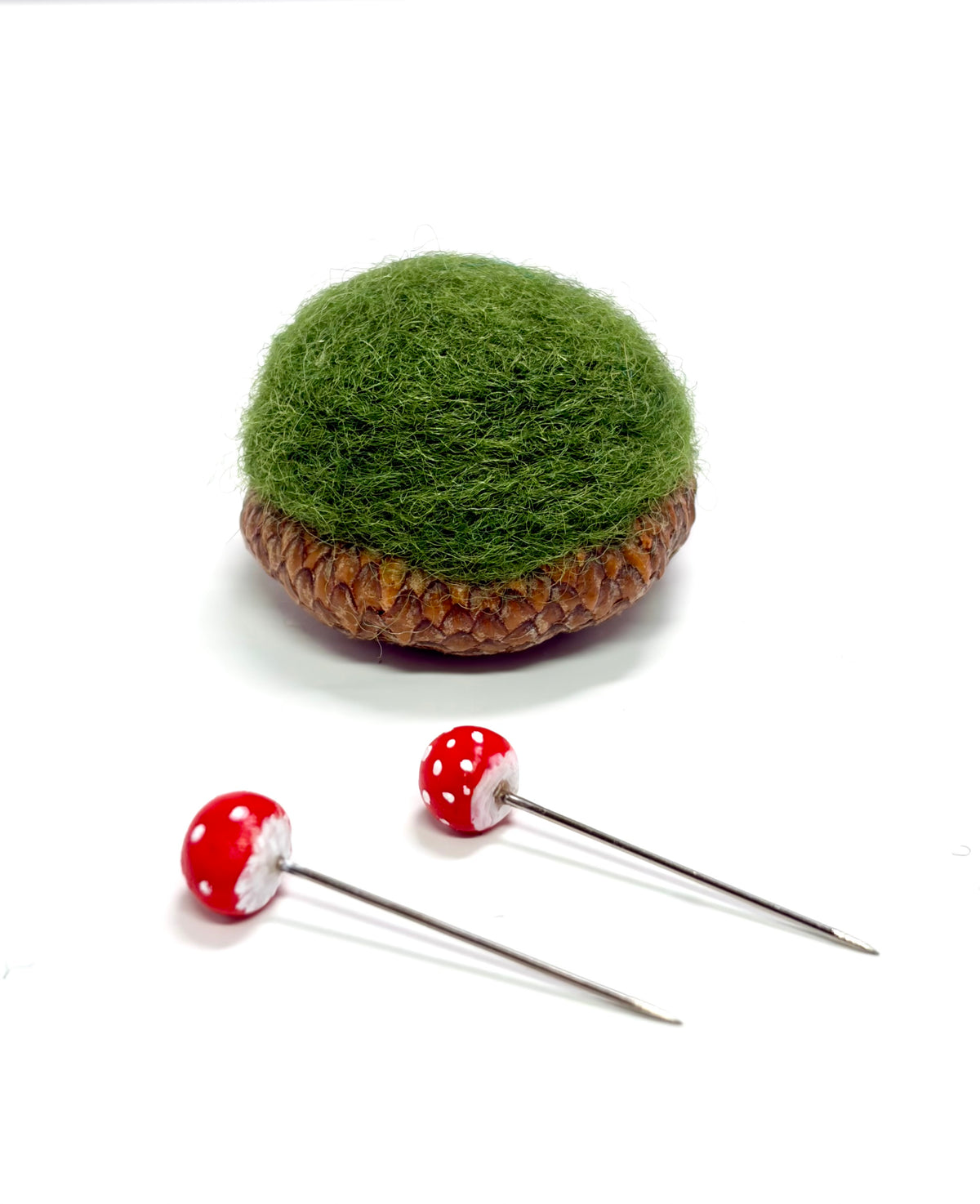 Acorn Cap Mushroom Patch Pin Cushion