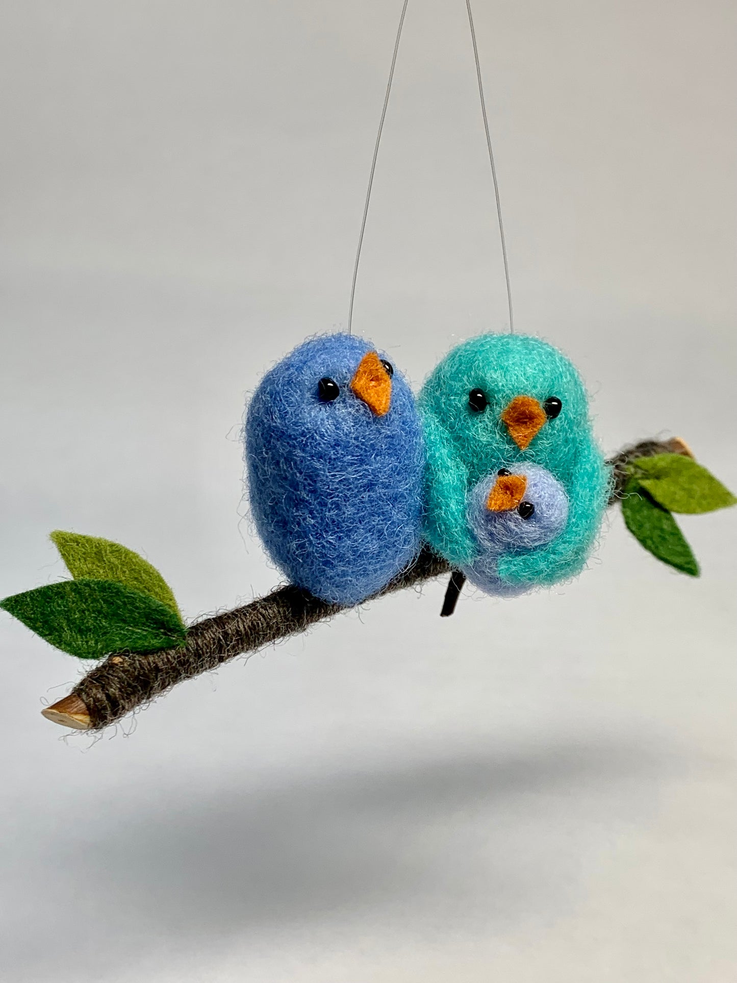 Blue Bird Family Ornament