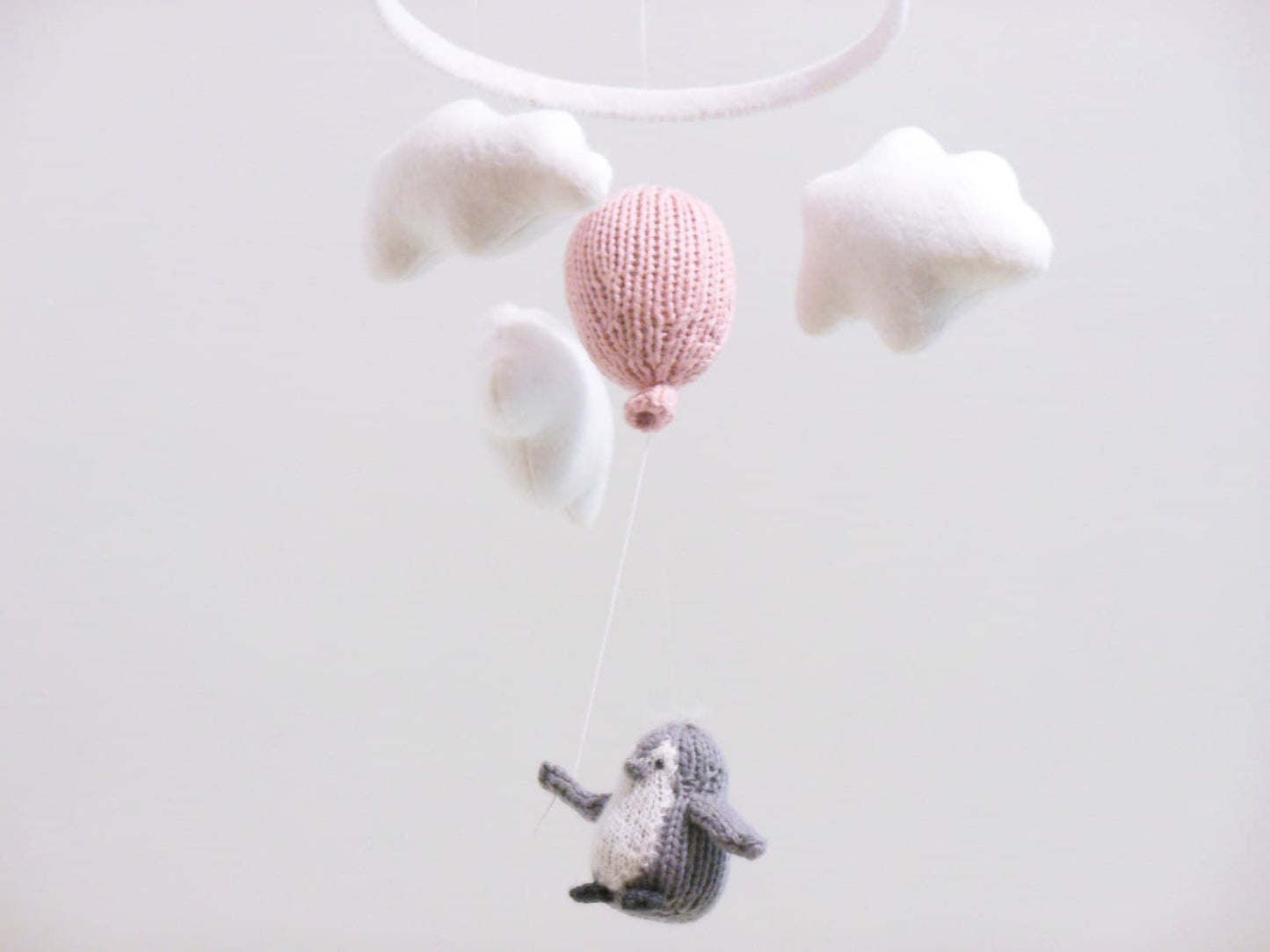 Penguin Baby Mobile, Cloud Balloon Mobile, Penguin Nursery Mobile, Penguin Nursery, Balloon Hanging Mobile, Baby Mobiles, Traveler,