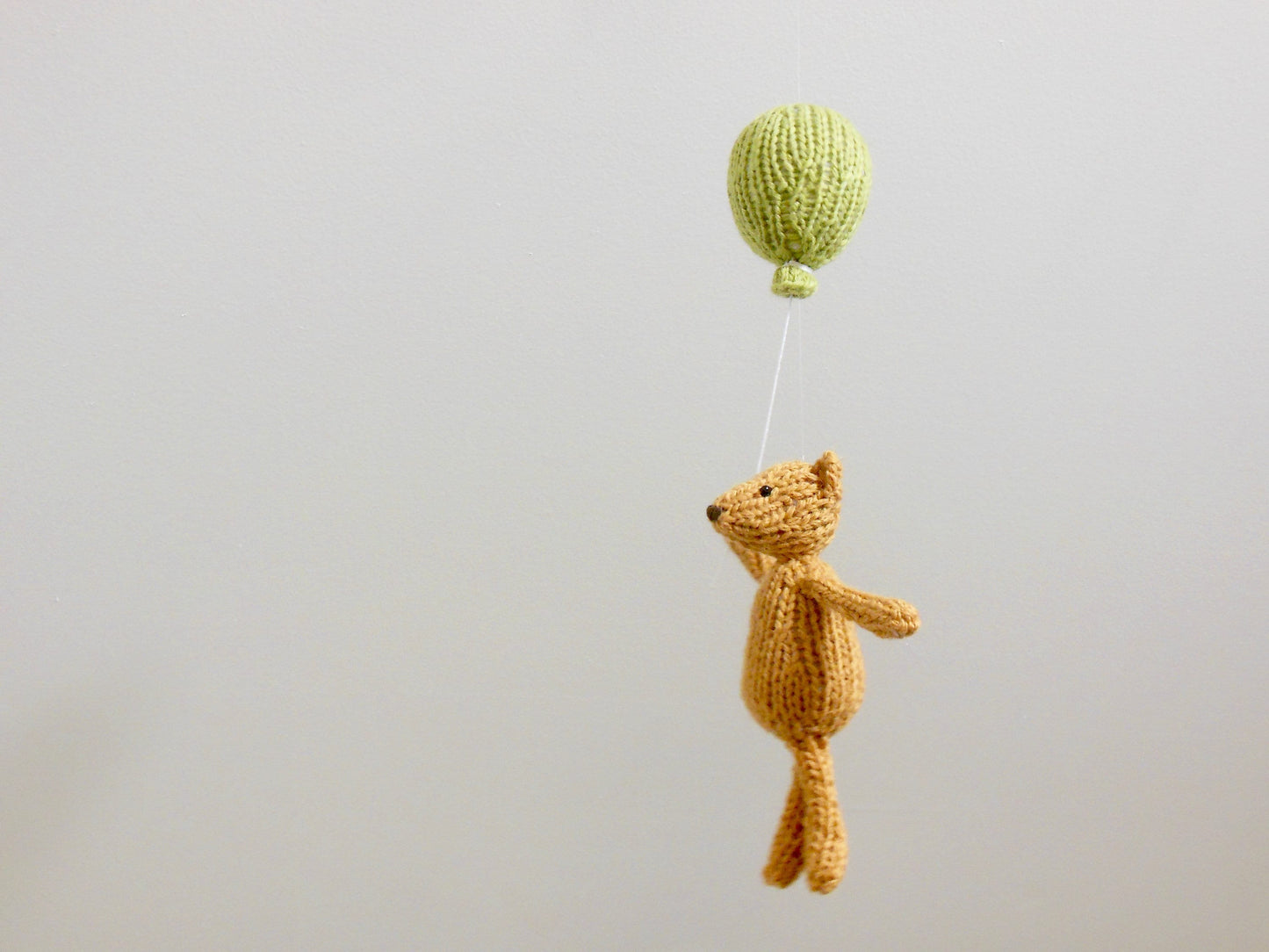 Toffee Bear Holding Balloon Mobile
