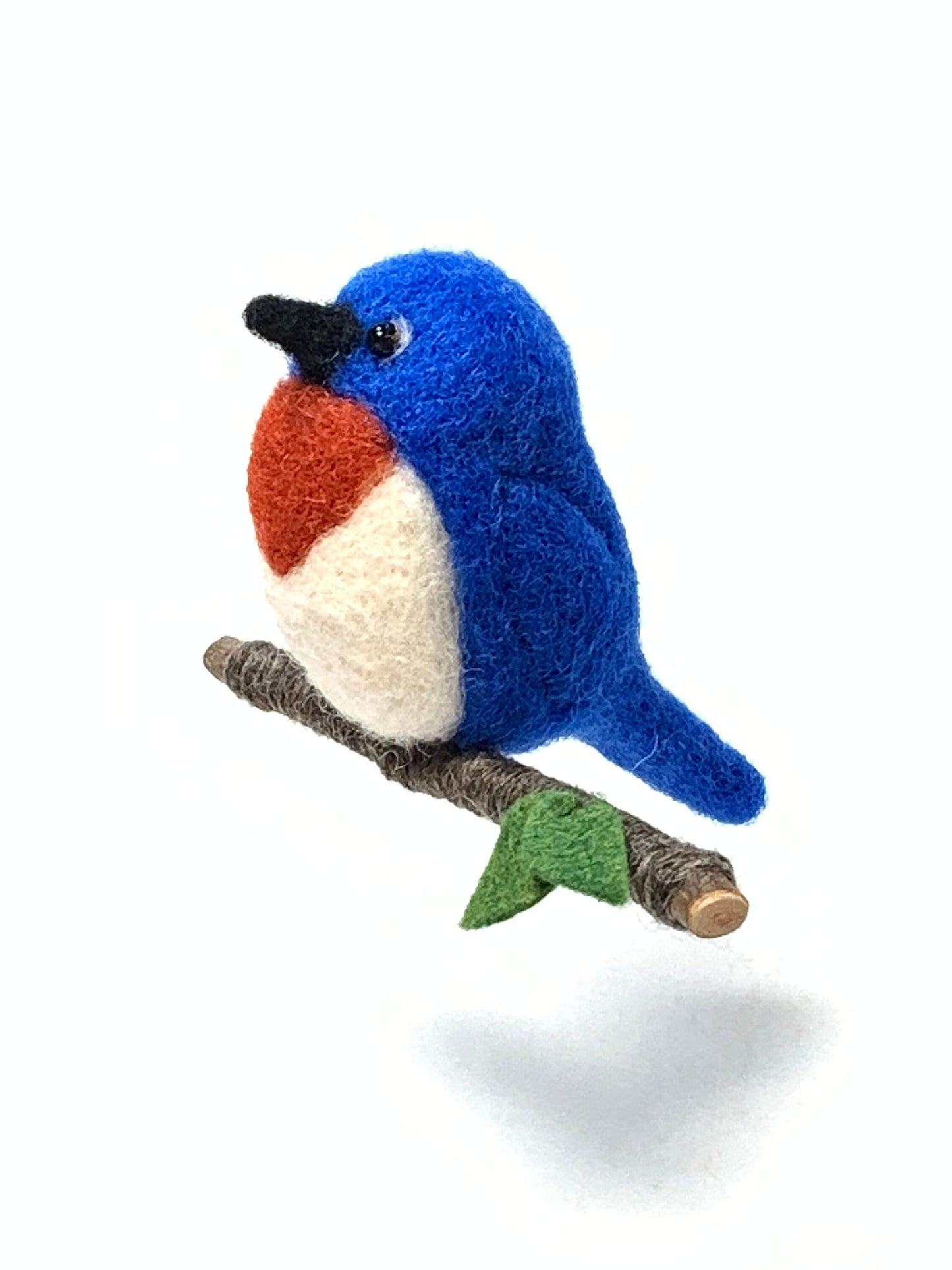 Needle Felted Blue Bird Ornament