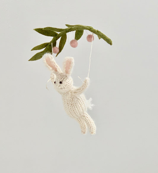 Bunny Holding Spring Mobile