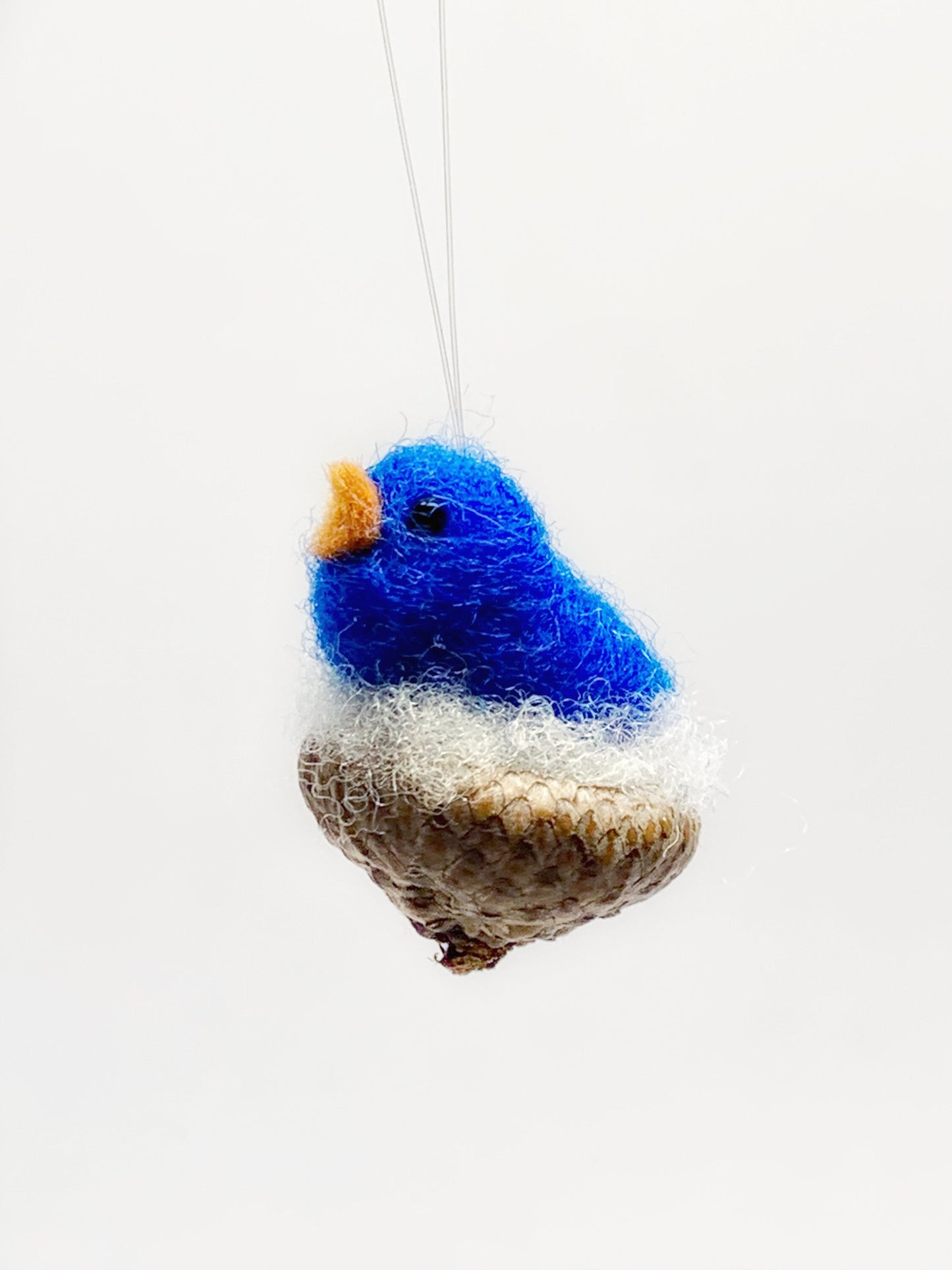 Bird in Acorn Cap Ornament