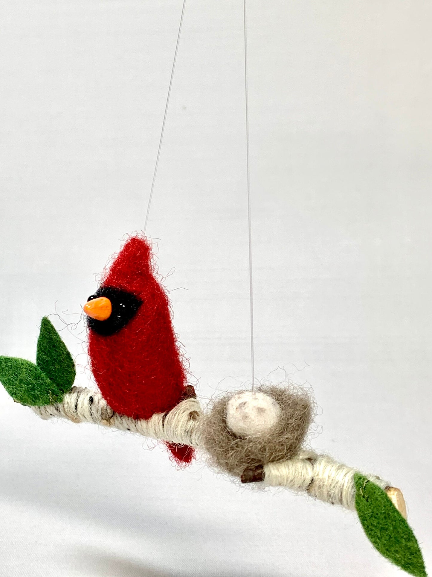Cardinal with Nest Ornament