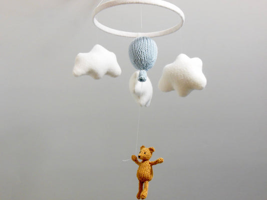 Bear, Balloon, and Clouds Mobile